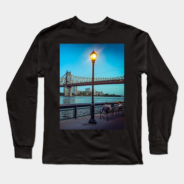 Queensboro Bridge Long Sleeve T-Shirt by eleonoraingrid